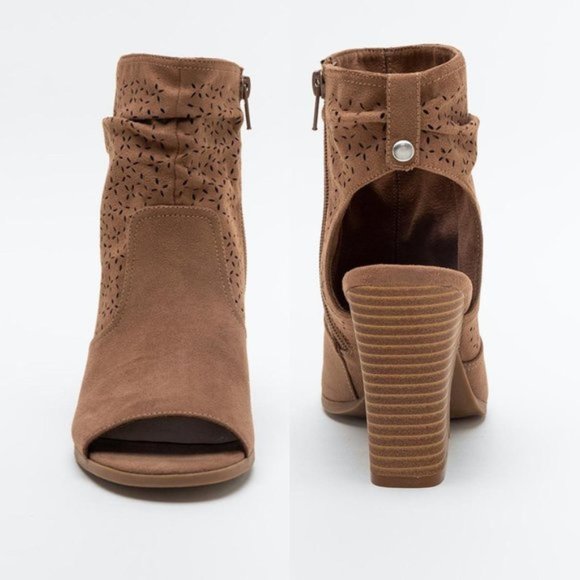 Francesca's | NWT Veruca Peep Toe Bootie - Picture 3 of 9